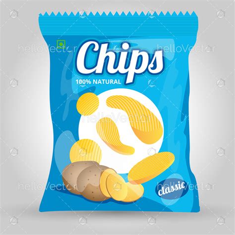 Potato Chips Packaging Vector Illustration Download Graphics And Vectors