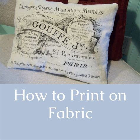 Printing on fabric using your home printer - My Repurposed Life®