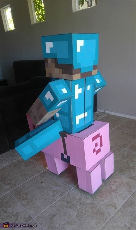 Steve riding a Pig Costume - Photo 2/3 | Minecraft halloween costume ...