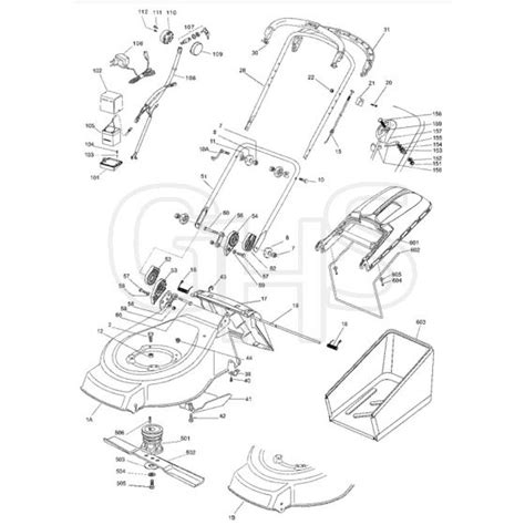 46 PD ES 2005 23 3698 74 Mountfield Rotary Mower Handle Diagram GHS