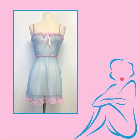 Diaphanous Lingerie In Baby Shower Blue And Pink Depop