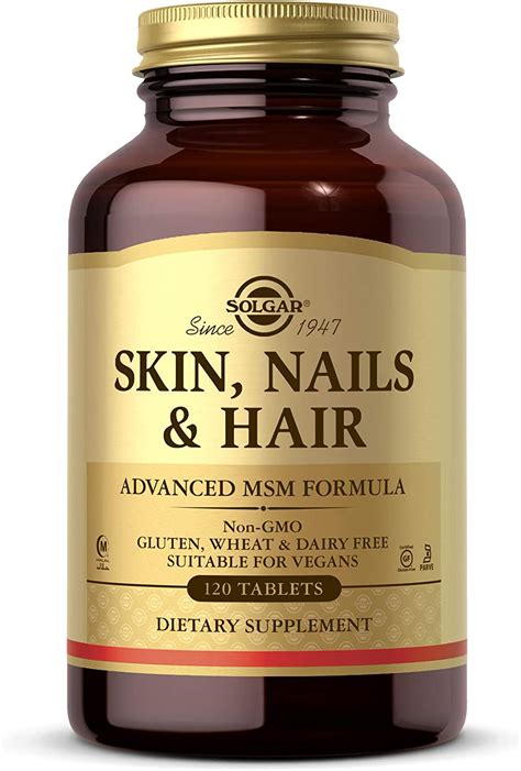 Solgar Skin Nails Hair Advanced Msm Formula Tablets Supports