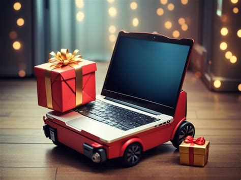 premium photo gift  wheels  laptop