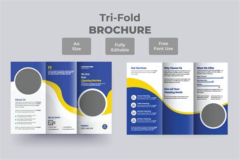 Cleaning Service Tri Fold Brochure Design 13662386 Vector Art At Vecteezy