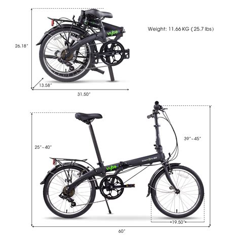 DAHON VYBE D7 Folding Bike Lightweight Aluminum Frame 7 Speed Dahon