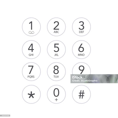 Smartphone Dial Keypad Design Keyboard Template In Touchscreen Device