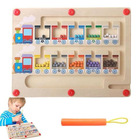 Магнитный лабиринт с цифрами для детей: деревянный пазл Montessori ...