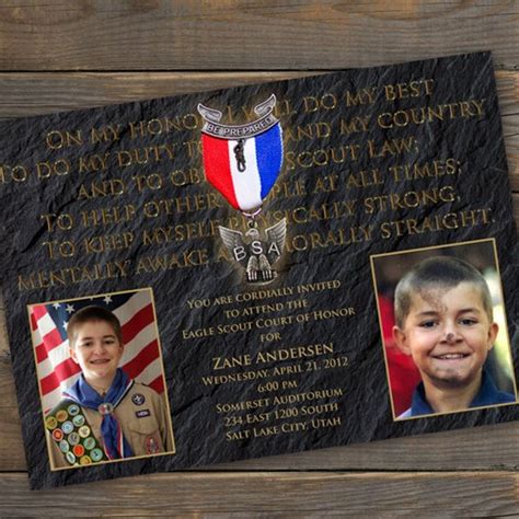 Eagle Scout Court Of Honor Invitation Double Sided Invitation Trail