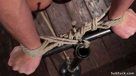 Hogtied Brunette Fisted To Squirting