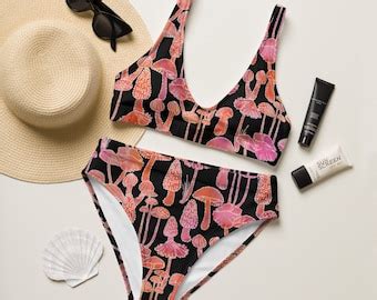 Pink Mushroom Bikini Etsy