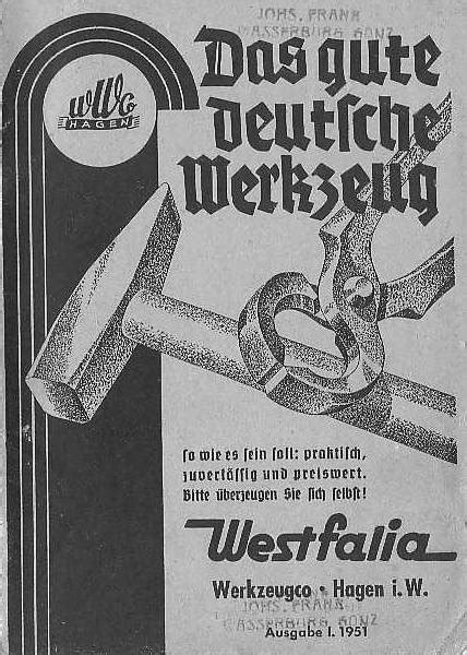 Westfalia Katalog von 1951 | Holzwerken
