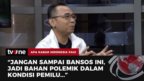 TPN Ganjar Mahfud Klarifikasi Usul Tunda Penyaluran Bansos AKIP TvOne