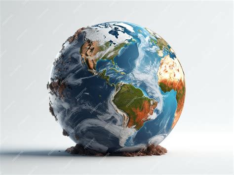 Модель планеты Земля с зелеными континентами, лесом и зелеными ...