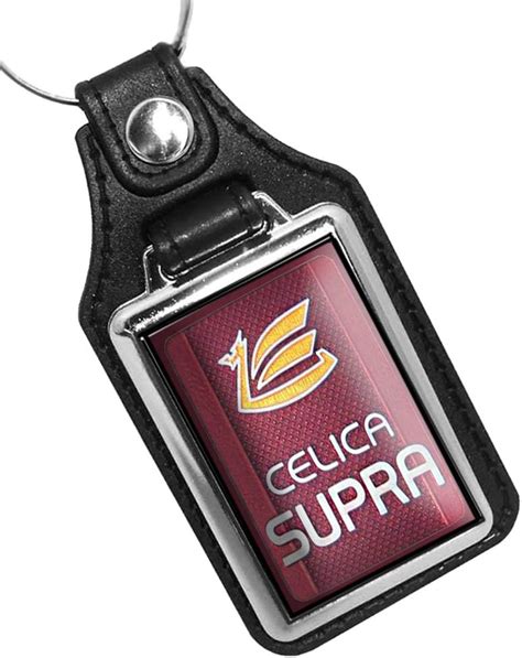 Brotherhood 1985 Celica Supra Emblem Design Keychain Key Holder Faux Leather Key