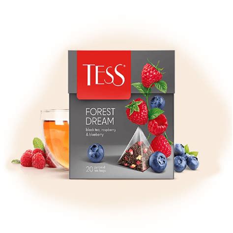 Чай в пирамидках черный Tess Forest Dream(Форест Дрим) 20 пак. Малина ...