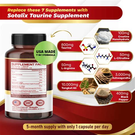 Sotalix Supplement Taurine Mg With Creatine L Arginine L