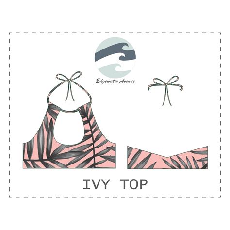 Ivy Top DIY Keyhole Bikini Top PDF Sewing Pattern Etsy