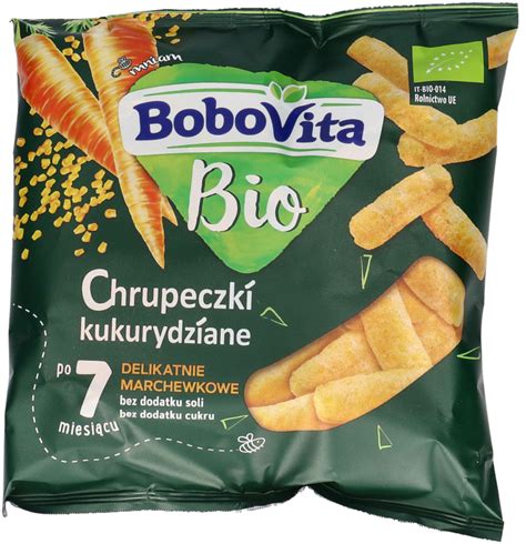 Bobovita Bio Chrupeczki Kukurydziane Delikatnie Marchewkowe M