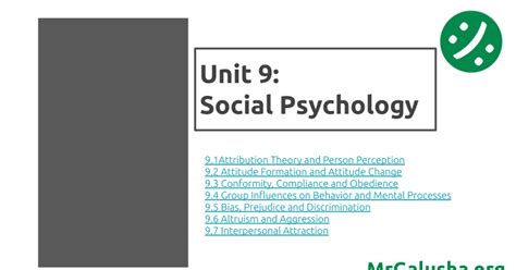 Unit Social Psychology Google Slides