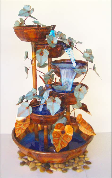 Copper Water Fountain 5 Bowl Waterfall Copper Fountains