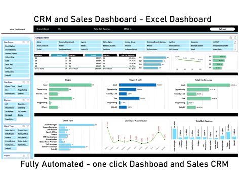 Crm Excel Template Sales Excel Dashboard Sales Crm Excel Sales