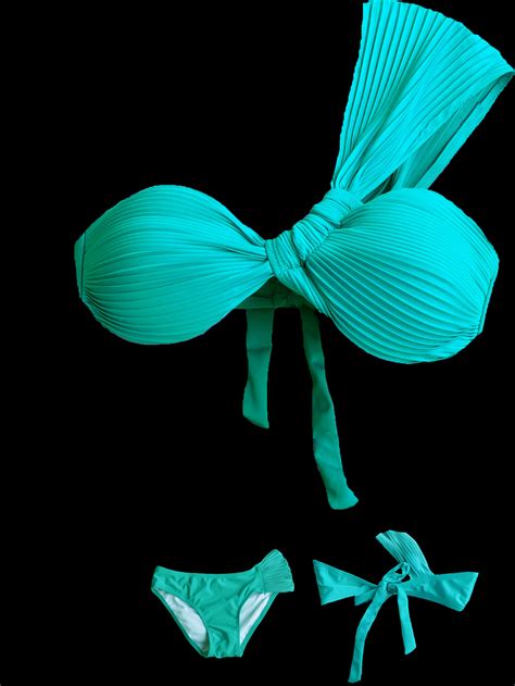 Green One Shoulder Ruffled Two Piece Bikini Swim Suit Milanoo