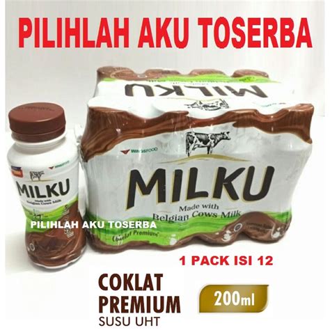 Jual Milku Susu Uht Rasa Cokelat Ml Pack Isi Botol