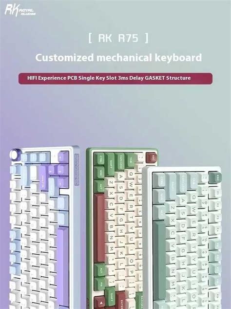 Rk R Pro Nical Three Mode Rgb Wireless Gaming Keyboard With Knob Hot Swap Gasket Pc Game