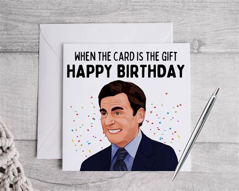 Michael Scott Bursdagskort Michael Scott From The Office Birthday Card