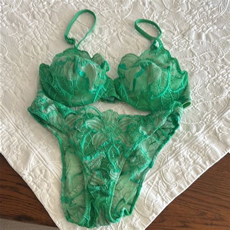 La Perla Intimates Sleepwear Green Lace Lingerie Set Poshmark