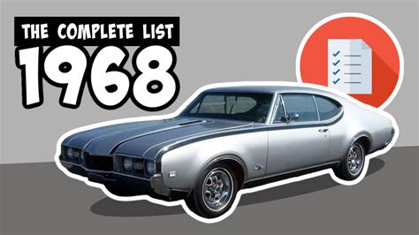 1968 Muscle Cars The Complete List A Z