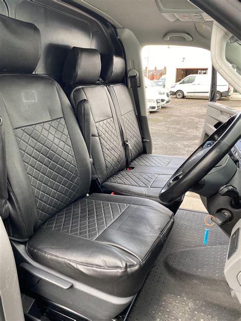 Vw Transporter T6 Black Seat Covers Milesofsmilesseatcovers