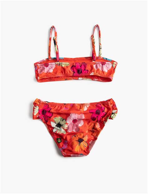 Pembe K Z Ocuk Bikini Tak M I Ekli Nce Ask L Skg Bm Koton