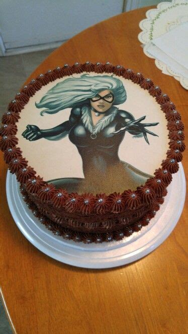Marvel Black Cat Themed Birthday Cake Chocolate Naked Cake With Chocolate Buttercream Icing