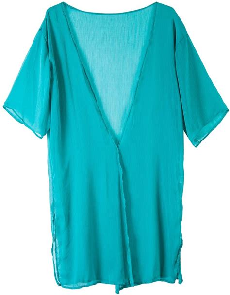WangsCanis Women Bikini Cover Up Sexy Solid Color Hip Length Beachwear Cover Ups Long Sleeve