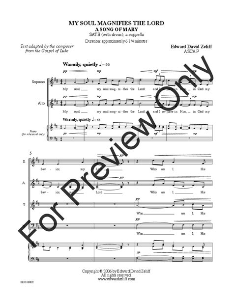 My Soul Magnifies the Lord (SATB ) by Edward | J.W. Pepper Sheet Music