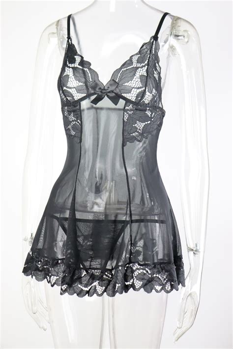 Nuisette Deshabille Nuisette Sexy Femme Lingerie Robe G String Chemise De Nuit D Shabill