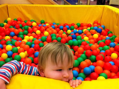 ball pit fun - Treading on Lego