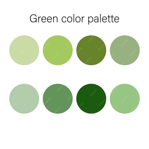 Premium Vector Green Color Palette Swatch Guide Decoration Scheme Vector