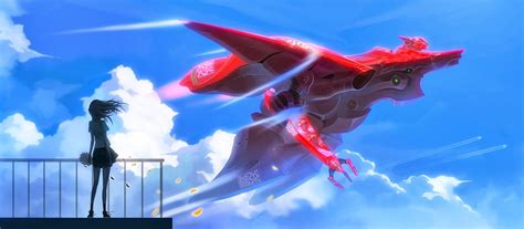 Wallpaper Digital Art Anime Girls Vehicle Airplane Aircraft