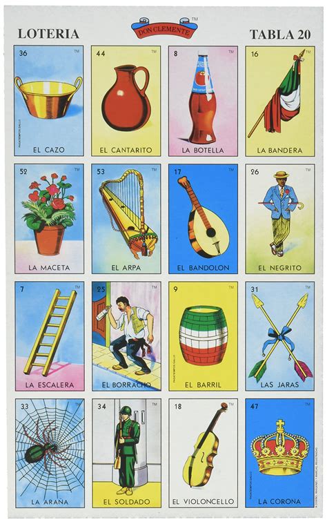 Autentica LOTERIA Mexican Bingo Set 20 Tablets Colorful and Educational