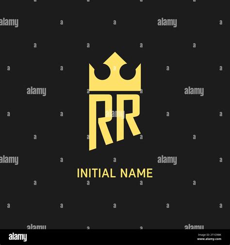 Monogram RR Logo Shield Crown Shape Elegant And Luxury Initial Logo