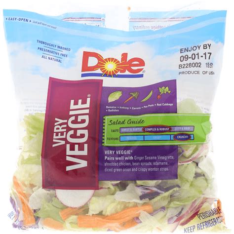 Dole Very Veggie Salad Packaged Salads Price Cutter