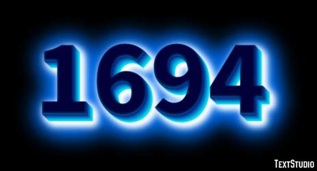 1694 Text Effect and Logo Design Number