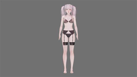 Lingerie Clothes 0013 Rigged Unreal Unity Blender Animated Realistic Female Character
