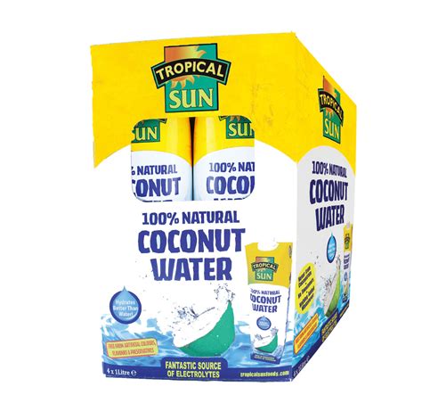 Tropical Sun Coconut Water 100 Natural Carton 1ltr