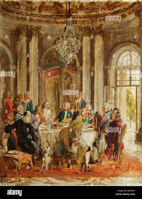 Die Tafelrunde Friedrich Ii Von Sanssouci Skizze 1848 Künstler