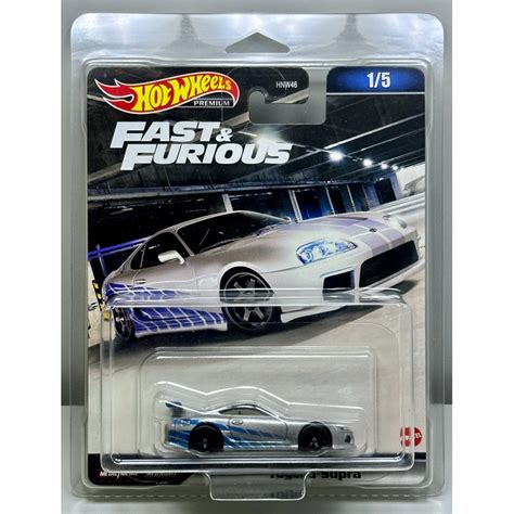 Hot Wheels Premium Fast Furious Toyota Supra Silver Blue With Free Protector Shopee