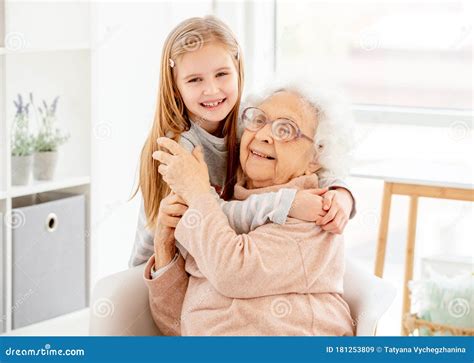 Lovely Granny With Granddaughter Stock Image Image Of Lady Mature