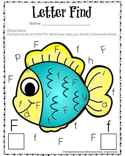 Cute Letter Find Worksheets With A Freebie Planning Playtime